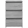 Sonoma gray plywood bedside table 40x35x62.5 cm by vidaXL, Nightstands - Ref: Foro24-815173, Price: 58,02 €, Discount: %