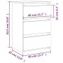 Sonoma gray plywood bedside table 40x35x62.5 cm by vidaXL, Nightstands - Ref: Foro24-815173, Price: 58,02 €, Discount: %