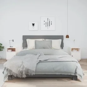 Nachttische 2 Stück aus massivem weißem Kiefernholz 40x34x55 cm von vidaXL, Nachttische - Ref: Foro24-818318, Preis: 71,10 €,...