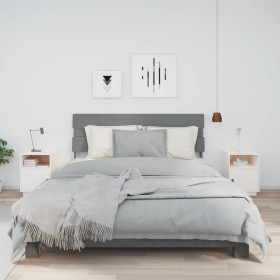Nachttische 2 Stück aus massivem weißem Kiefernholz 40x34x55 cm von vidaXL, Nachttische - Ref: Foro24-818318, Preis: 71,75 €,...