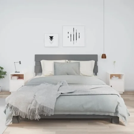 Nachttische 2 Stück aus massivem weißem Kiefernholz 40x34x55 cm von vidaXL, Nachttische - Ref: Foro24-818318, Preis: 71,10 €,...