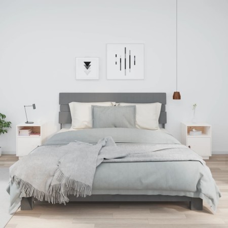 Nachttische 2 Stück aus massivem weißem Kiefernholz 40x34x55 cm von vidaXL, Nachttische - Ref: Foro24-818318, Preis: 71,75 €,...