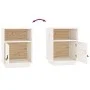 Nachttische 2 Stück aus massivem weißem Kiefernholz 40x34x55 cm von vidaXL, Nachttische - Ref: Foro24-818318, Preis: 71,10 €,...