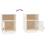 Nachttische 2 Stück aus massivem weißem Kiefernholz 40x34x55 cm von vidaXL, Nachttische - Ref: Foro24-818318, Preis: 71,75 €,...