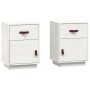 Bedside tables 2 pcs solid white pine wood 40x34x55 cm by vidaXL, Nightstands - Ref: Foro24-818308, Price: 91,26 €, Discount: %