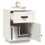 Nachttische 2 Stück aus massivem weißem Kiefernholz 40x34x55 cm von vidaXL, Nachttische - Ref: Foro24-818308, Preis: 91,26 €,...