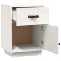 Nachttische 2 Stück aus massivem weißem Kiefernholz 40x34x55 cm von vidaXL, Nachttische - Ref: Foro24-818308, Preis: 91,26 €,...