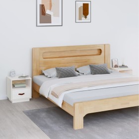 Bedside tables 2 units solid white pine wood 40x34x45 cm by vidaXL, Nightstands - Ref: Foro24-818298, Price: 73,34 €, Discoun...
