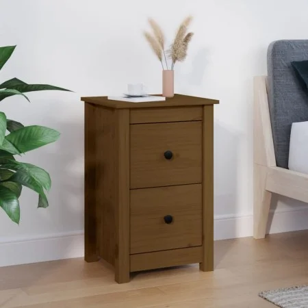 Mesita de noche madera maciza de pino marrón miel 40x35x61,5 cm de vidaXL, Mesitas de noche - Ref: Foro24-820952, Precio: 54,...