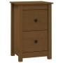 Solid pine wood honey brown bedside table 40x35x61.5 cm by vidaXL, Nightstands - Ref: Foro24-820952, Price: 54,99 €, Discount: %