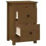 Mesita de noche madera maciza de pino marrón miel 40x35x61,5 cm de vidaXL, Mesitas de noche - Ref: Foro24-820952, Precio: 54,...