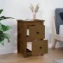 Mesita de noche madera maciza de pino marrón miel 40x35x61,5 cm de vidaXL, Mesitas de noche - Ref: Foro24-820952, Precio: 54,...