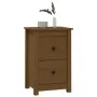 Mesita de noche madera maciza de pino marrón miel 40x35x61,5 cm de vidaXL, Mesitas de noche - Ref: Foro24-820952, Precio: 54,...