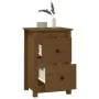Mesita de noche madera maciza de pino marrón miel 40x35x61,5 cm de vidaXL, Mesitas de noche - Ref: Foro24-820952, Precio: 54,...