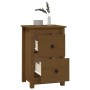 Solid pine wood honey brown bedside table 40x35x61.5 cm by vidaXL, Nightstands - Ref: Foro24-820952, Price: 54,99 €, Discount: %