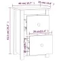 Mesita de noche madera maciza de pino marrón miel 40x35x61,5 cm de vidaXL, Mesitas de noche - Ref: Foro24-820952, Precio: 54,...