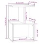 Mesita de noche madera contrachapada roble ahumado 35x35x55 cm de vidaXL, Mesitas de noche - Ref: Foro24-815183, Precio: 38,1...