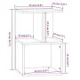 Nachttisch aus geräuchertem Eichensperrholz, 35 x 35 x 55 cm von vidaXL, Nachttische - Ref: Foro24-815183, Preis: 37,68 €, Ra...