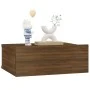 Mesita de noche flotante madera roble marrón 40x30x15 cm de vidaXL, Mesitas de noche - Ref: Foro24-815286, Precio: 30,36 €, D...