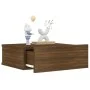 Mesita de noche flotante madera roble marrón 40x30x15 cm de vidaXL, Mesitas de noche - Ref: Foro24-815286, Precio: 30,36 €, D...