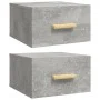 Mesitas de noche de pared 2 uds color gris hormigón 35x35x20 cm de vidaXL, Mesitas de noche - Ref: Foro24-812843, Precio: 40,...