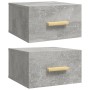 Mesitas de noche de pared 2 uds color gris hormigón 35x35x20 cm de vidaXL, Mesitas de noche - Ref: Foro24-812843, Precio: 40,...