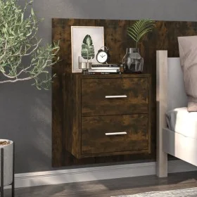 Smoked oak wall bedside table by vidaXL, Nightstands - Ref: Foro24-816958, Price: 36,01 €, Discount: %