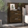 Wand-Nachttisch aus geräucherter Eiche von vidaXL, Nachttische - Ref: Foro24-816958, Preis: 36,38 €, Rabatt: %