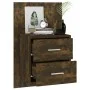 Mesita de noche de pared roble ahumado de vidaXL, Mesitas de noche - Ref: Foro24-816958, Precio: 36,08 €, Descuento: %