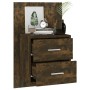 Wand-Nachttisch aus geräucherter Eiche von vidaXL, Nachttische - Ref: Foro24-816958, Preis: 36,38 €, Rabatt: %