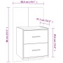 Wand-Nachttisch aus geräucherter Eiche von vidaXL, Nachttische - Ref: Foro24-816958, Preis: 36,38 €, Rabatt: %