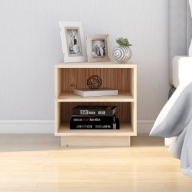 Solid pine wood bedside table 40x34x40 cm by vidaXL, Nightstands - Ref: Foro24-813325, Price: 41,21 €, Discount: %