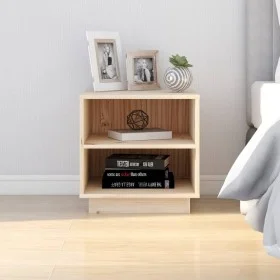 Solid pine wood bedside table 40x34x40 cm by vidaXL, Nightstands - Ref: Foro24-813325, Price: 40,84 €, Discount: %