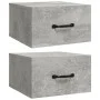Mesitas de noche de pared 2 uds color gris hormigón 35x35x20 cm de vidaXL, Mesitas de noche - Ref: Foro24-812861, Precio: 41,...