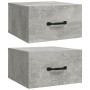 Wand-Nachttische 2 Stück betongraue Farbe 35x35x20 cm von vidaXL, Nachttische - Ref: Foro24-812861, Preis: 41,53 €, Rabatt: %