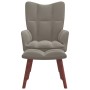 Light gray velvet recliner chair with footstool by vidaXL, Armchairs - Ref: Foro24-328062, Price: 129,07 €, Discount: %