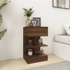 Oak brown plywood bedside table 40x35x65 cm by vidaXL, Nightstands - Ref: Foro24-816045, Price: 51,04 €, Discount: %