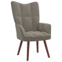 Light gray velvet recliner chair with footstool by vidaXL, Armchairs - Ref: Foro24-328062, Price: 129,07 €, Discount: %