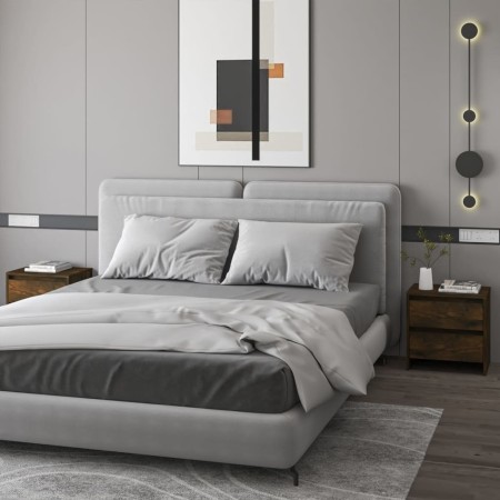 Nachttisch 2 Einheiten Räuchereiche 45x34,5x44,5 cm von vidaXL, Nachttische - Ref: Foro24-813039, Preis: 65,39 €, Rabatt: %