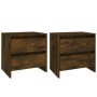 Nachttisch 2 Einheiten Räuchereiche 45x34,5x44,5 cm von vidaXL, Nachttische - Ref: Foro24-813039, Preis: 65,39 €, Rabatt: %