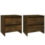 Nightstand 2 units smoked oak 45x34.5x44.5 cm by vidaXL, Nightstands - Ref: Foro24-813039, Price: 64,66 €, Discount: %