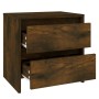Nachttisch 2 Einheiten Räuchereiche 45x34,5x44,5 cm von vidaXL, Nachttische - Ref: Foro24-813039, Preis: 65,39 €, Rabatt: %