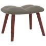 Light gray velvet recliner chair with footstool by vidaXL, Armchairs - Ref: Foro24-328062, Price: 129,07 €, Discount: %