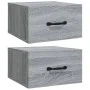Wall-mounted bedside tables 2 units in Sonoma gray color 35x35x20 cm by vidaXL, Nightstands - Ref: Foro24-817582, Price: 42,2...