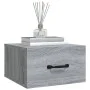 Wall-mounted bedside tables 2 units in Sonoma gray color 35x35x20 cm by vidaXL, Nightstands - Ref: Foro24-817582, Price: 42,2...