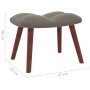 Light gray velvet recliner chair with footstool by vidaXL, Armchairs - Ref: Foro24-328062, Price: 129,07 €, Discount: %