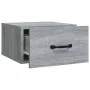 Wall-mounted bedside tables 2 units in Sonoma gray color 35x35x20 cm by vidaXL, Nightstands - Ref: Foro24-817582, Price: 42,2...