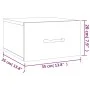 Wall-mounted bedside tables 2 units in Sonoma gray color 35x35x20 cm by vidaXL, Nightstands - Ref: Foro24-817582, Price: 42,2...