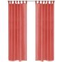 Cortinas de gasa 2 unidades 140x225 cm rojo en Cortinas y visillos | Comprar online en Foro24