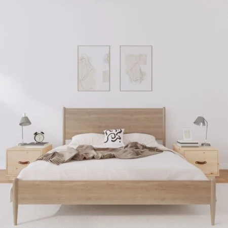 Mesitas de noche 2 uds madera maciza de pino 40x34x35 cm de vidaXL, Mesitas de noche - Ref: Foro24-818286, Precio: 72,85 €, D...